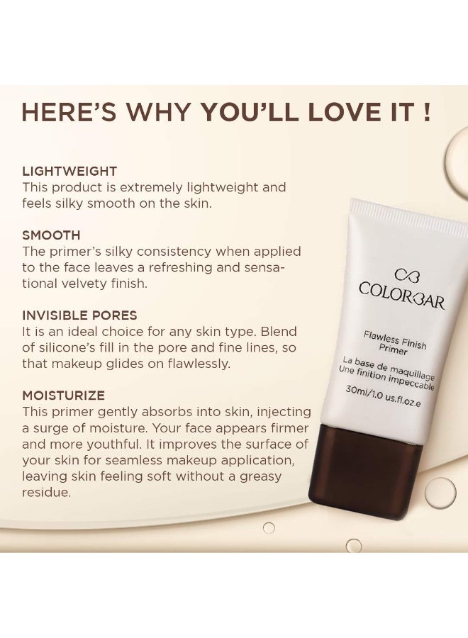 Colorbar Cosmetics Flawless Finish Primer 30 ml, Transparent |Moisturizes Skin | Gel based light weight formula |Provides Radiant & Smooth Finish (Pack of 3) - Image 3